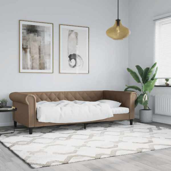 vidaXL Tagesbett Cappuccino-Braun 80x200 cm Kunstleder, 354225