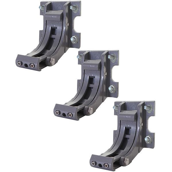 Mendler 3er-Set Wandhalterung für Markise T124, Wandkonsole Wandmontage Adapter, grau, 58311