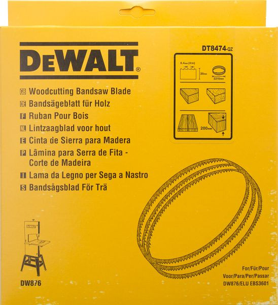 DeWalt Bandsägeblatt 2215x20x0,6mm 6,4mm, speziell gehärtete Zahnreihen, DT8474-QZ