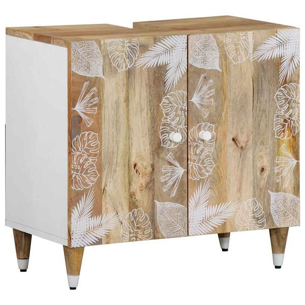 vidaXL Waschbeckenunterschrank 62x33x58 cm Massivholz Mango, 4018683