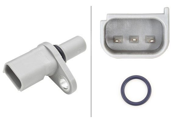 HELLA Sensor, Nockenwellenposition, 12V, 3-polig, mit Dichtung, ohne Kabel, 6PU 009 121-681