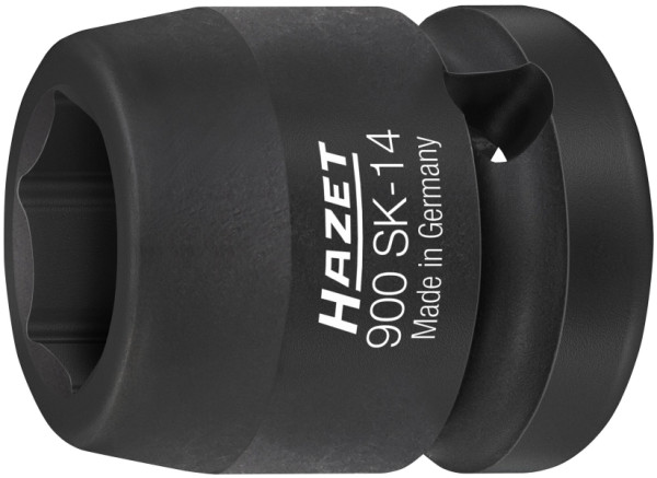 Hazet Schlag-, Maschinenschrauber Steckschlüsseleinsatz, 1/2 Zoll (12,5 mm) Vierkant, Außen Sechskant-Tractionsprofil, SW 14 mm, 900SK-14
