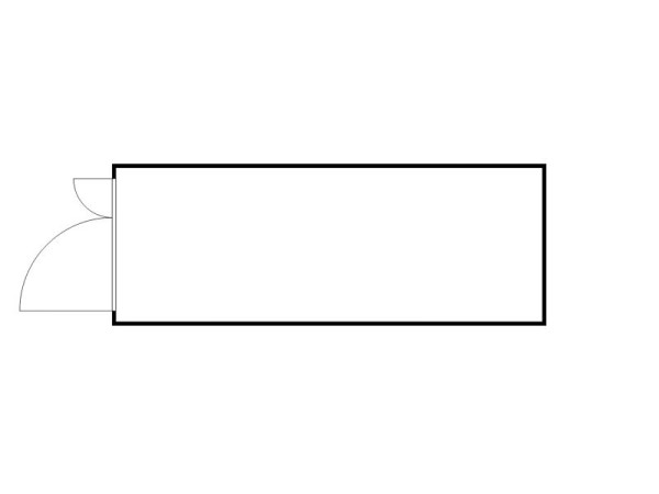FLADAFI Materialcontainer MC 1600, verzinkt, zerlegt, Holzfußboden, Doppelflügeltür (asymmetrisch) auf der 2 m Seite, F16200203-F911