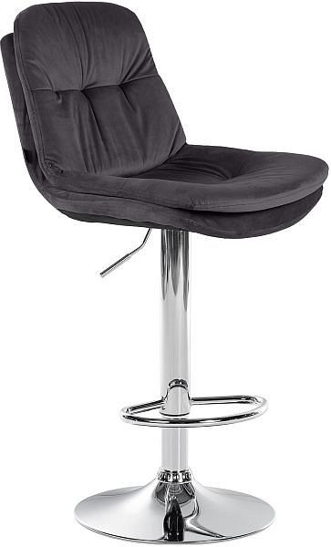 CLP Barhocker Laurel Samt chrom, schwarz, 323952, 4255716316860