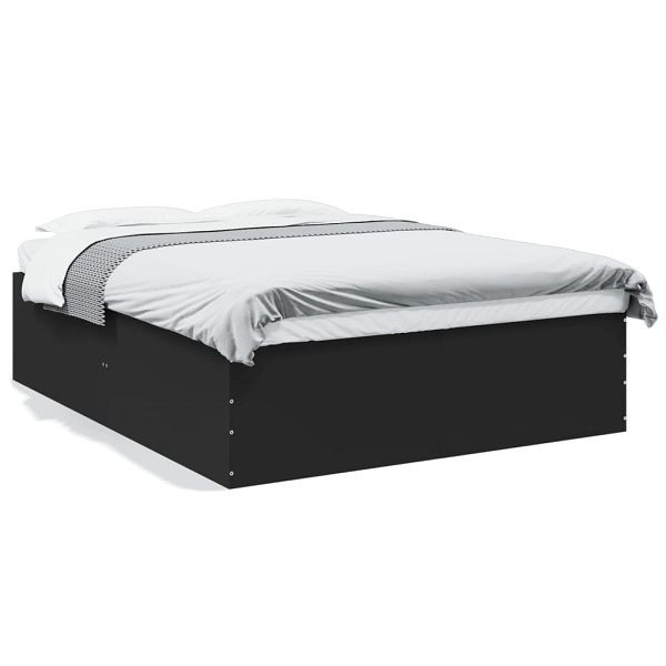 vidaXL Bettgestell Schwarz 150x200 cm Holzwerkstoff, 3280917
