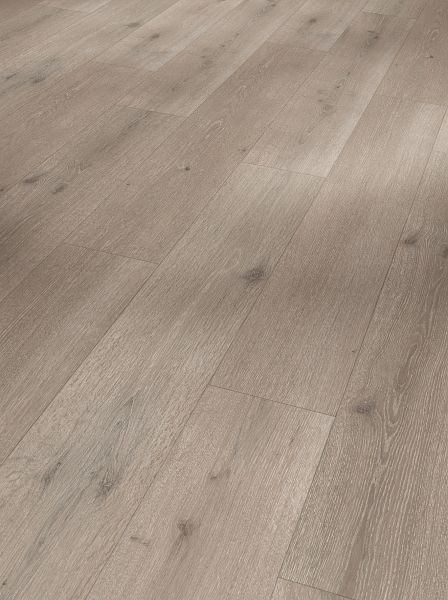 Parador Designboden Modular ONE Hydron Eiche Urban grau gekälkt Landhausdiele Holzstruktur 4-seitige Fase, VE: 8 Stück, 1744835