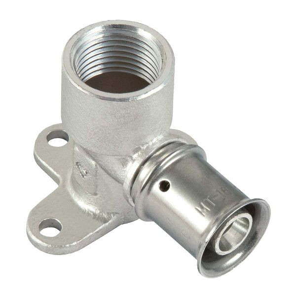 Multitubo M-Press-Wandscheibe ZetaPlus 16mmx1/2 IG, MS, verzinnt, mit Flansch, 146553