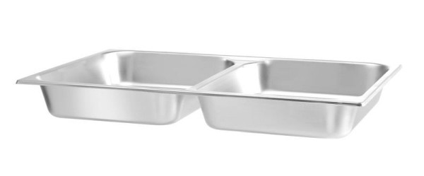 Hendi Lebensmittelpfanne GN 1/1 zweigeteilt, Edelstahl, 470190