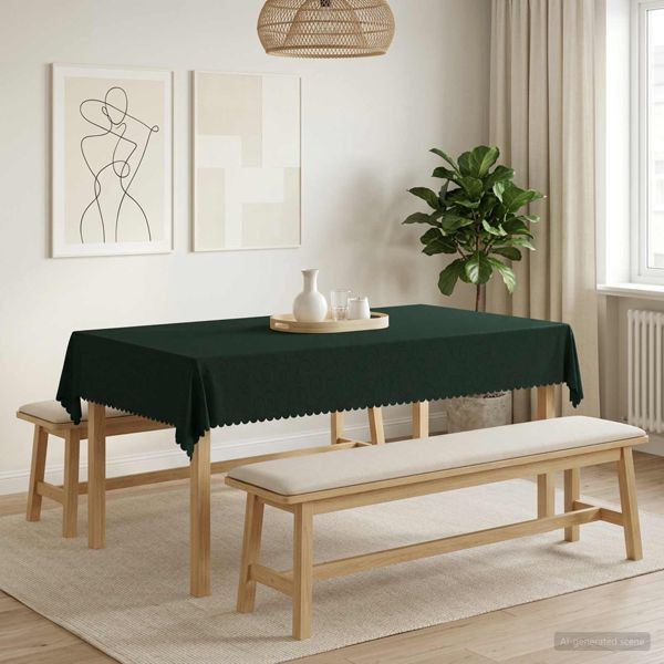 vidaXL Tischdecke 5 stk. Rechteckig Dunkelgrün 140 x 260 cm, 42040480