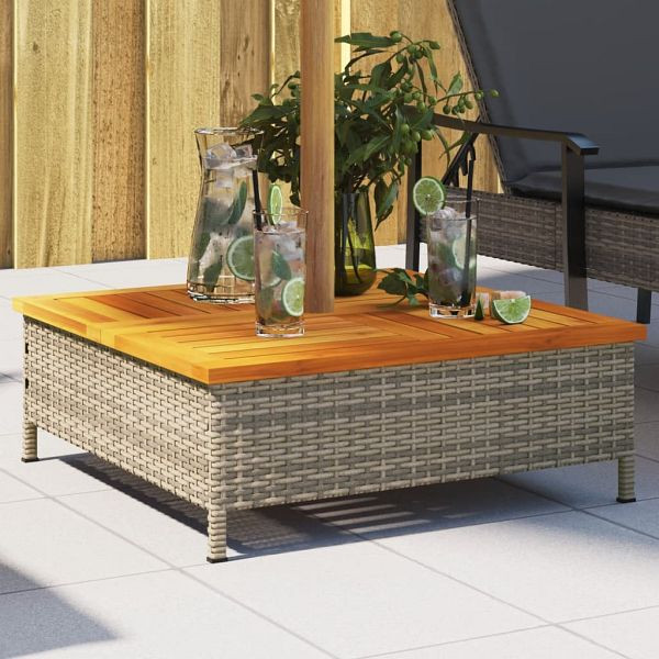 vidaXL Verkleidung für Sonnenschirmständer Grau 70x70x25 cm Akazie, 365953