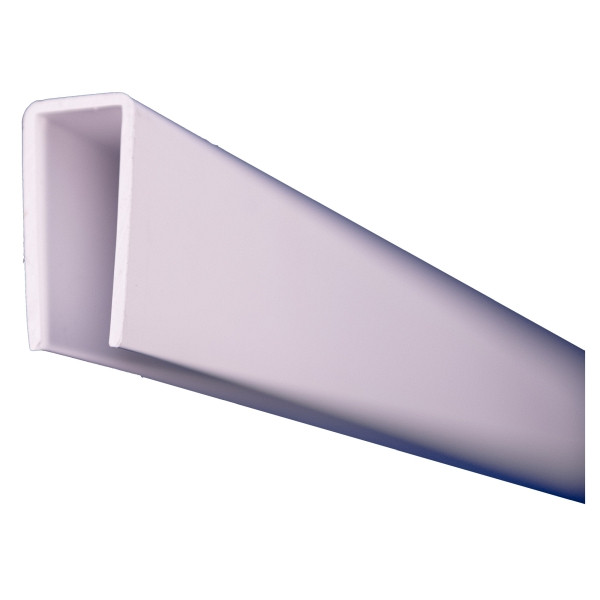 T&J LIGHTLINE Steckzaunsystem, U-Abschlußprofil/Rahmenprofil, 25 x 50 mm, Länge 200 cm, 46302