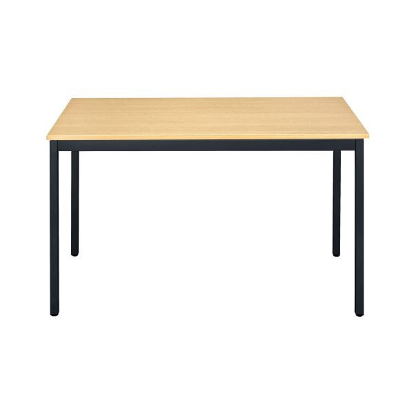 Bisley Mehrzwecktisch, Breite 1400 mm, Tiefe 800 mm, 25mm Tischstärke, 333 schwarz x BC buche, MTC251408BC333