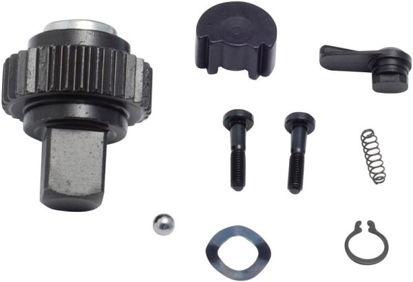 Hazet Ersatzteil Satz Knarr-Rad, 12,5 = 1/2" Außen-Vierkant bestehend aus: Knarr-Rad mit Sicherheitsverriegelung, Sperrstück, Schalthebel, 6403-1S/9