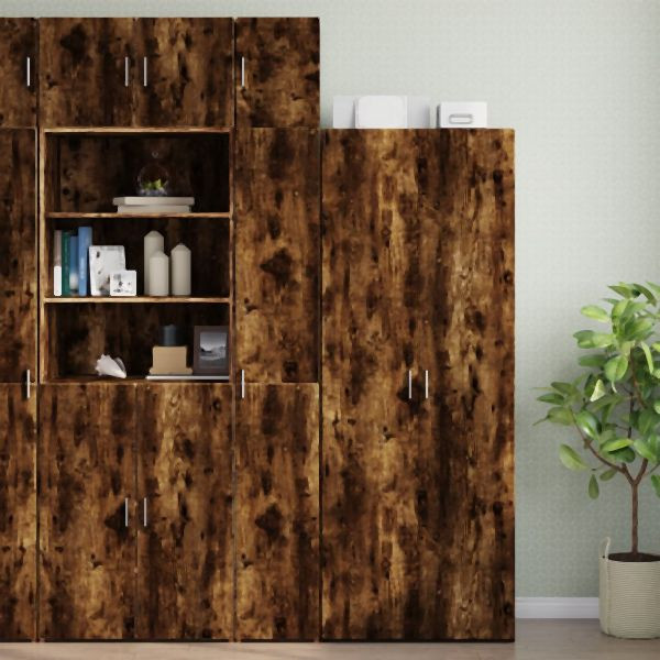 vidaXL Hochschrank Schmal Räuchereiche 30x42,5x225 cm Holzwerkstoff, 3281263