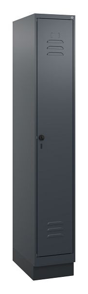 C+P Umkleidespind Classic PLUS, Sockel, 1800x300x500mm, 7016/7016, Drehriegel, 0800207-10 S10012