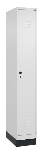 C+P Umkleidespind Classic PLUS, Sockel, 1950x300x500mm, 9016/9016, Drehriegel, 080020-10 S10014