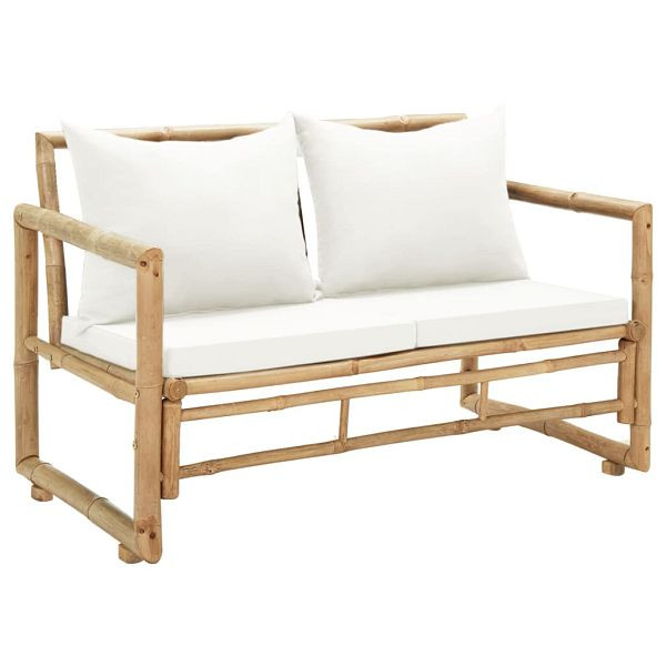 vidaXL 2-Sitzer Gartensofa mit Polstern Bambus, 43157