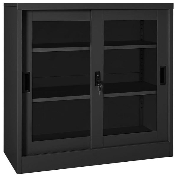 vidaXL Schrank mit Schiebetür Anthrazit 90x40x90 cm Stahl, 335957