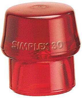 Iwetec Simplex-Schonhammer Ersatzkopf, Plastik, rot, hart / Kopf-Ø 60 mm, 780261