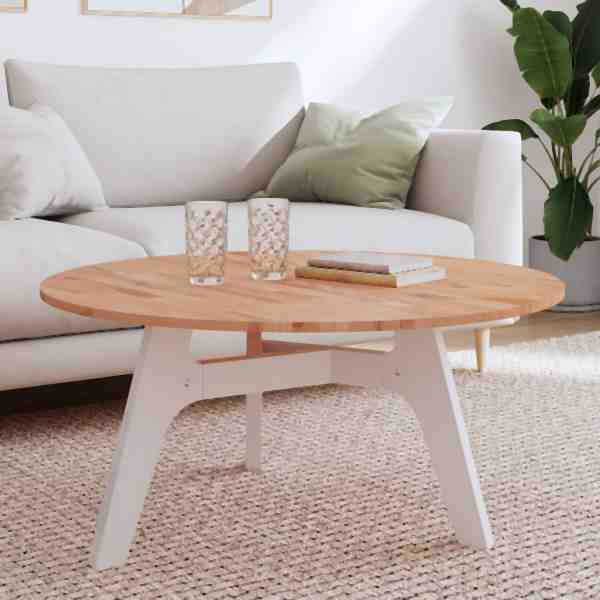vidaXL Tischplatte Ø90x1,5 cm Rund Massivholz Buche, 355933
