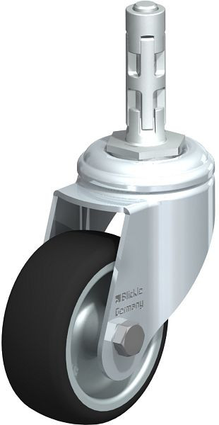 Blickle LKRA-PATH 80G-11-E11 Apparate-Lenkrolle mit Rückenloch, Thermoplastisches Polyurethan, Grau, 559682