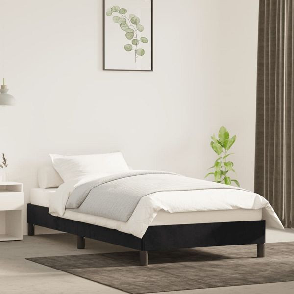 vidaXL Bettgestell Schwarz 90x190 cm Samt, Polyester, 346948