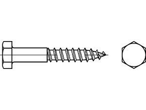 Sechskant-Holzschrauben DIN 571 Stahl 12 x 240 galvanisch verzinkt VE=S (25 Stück)