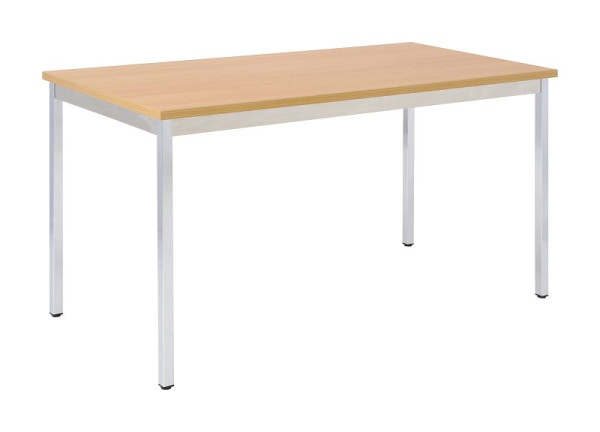 Bisley MULTI Desking Mehrzwecktisch, rechteckig, verchromt, 25 mm, Dekor BC buche, H 740 x B 700 x T 600 mm, MTC250706BC399