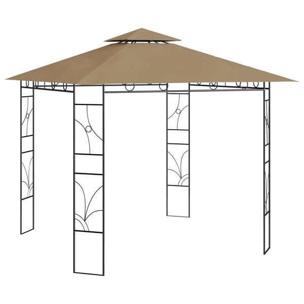 vidaXL Pavillon 3x3x2,7 m Taupe 160 g/m², 313913, 8720286153277