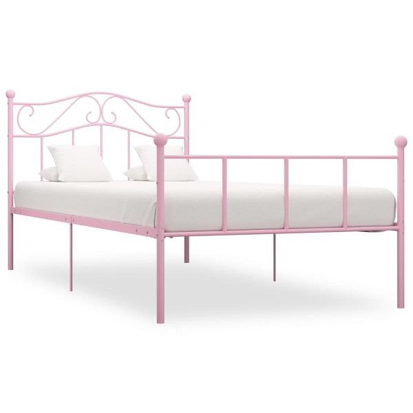 vidaXL Bettgestell Rosa Metall 90×200 cm, 284537