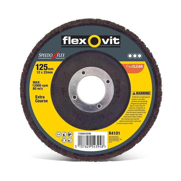 Flexovit Glasfaserteller Rapid Strip, Durchmesser: 125 mm, VE: 10 Stück, 63642586225