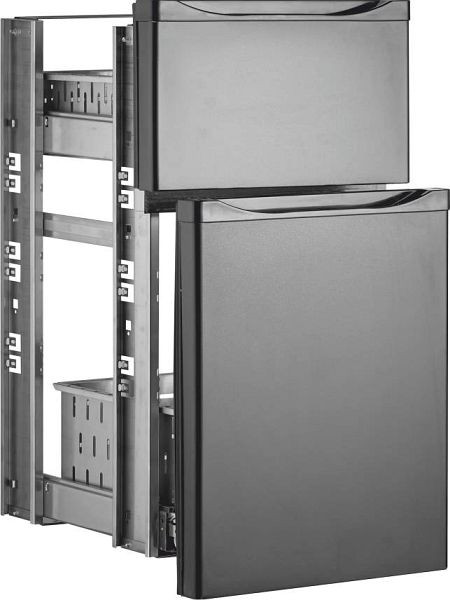 Marecos schwarzem Schubladenblock für Barkühlschrank, 2/3 + 1/3, 206.052