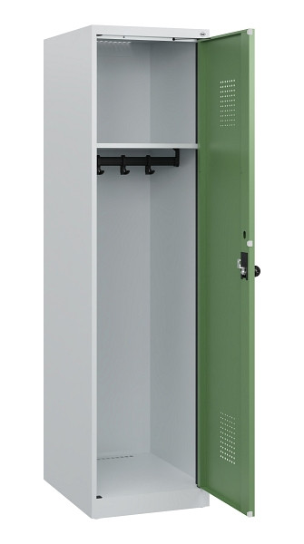 C+P Spind Evolo PLUS, 1 Abteil, 1530x400x500mm, 7035/6011, Drehriegel, 0490005-12 S10010