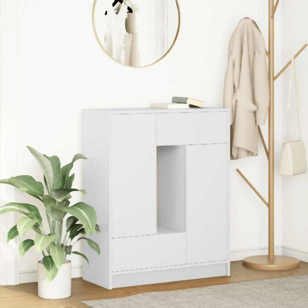 vidaXL Sideboard mit Schubladen und Türen Weiß 73x31x90 cm, 861850