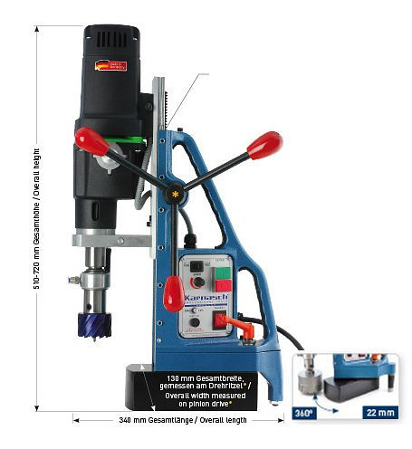 Karnasch Kernbohrmaschine KATSV100 SENSOR 230 Volt Europe-Version, 208030010