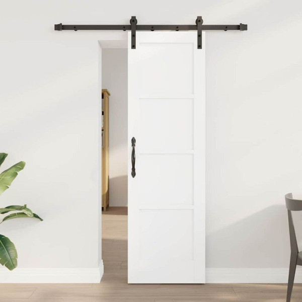 vidaXL Schiebetür Weiß und Schwarz 61 x 198.5 cm, 3333269