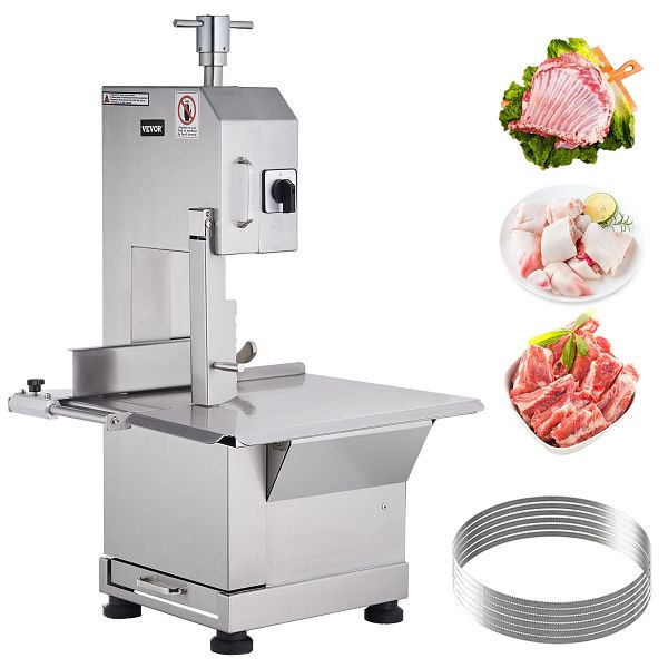 VEVOR Kommerzielle Fleisch-Knochen-Sägemaschine 2200 W 1000 kg/h, TSJGJ2200W418LAWMV2