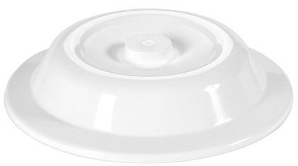Contacto Tellerglocke 24,3 cm weiß mit Griffknopf, Höhe 50 mm, 6448/243