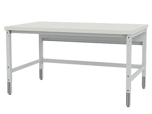 Bedrunka+Hirth Packtisch Komfort, Grundtisch, Kurbelverstellung, Maße: 1500 x 900 mm, Material Arbeitsplatte: MDF-Platte mit HPL-Belag, PT4150KU90H