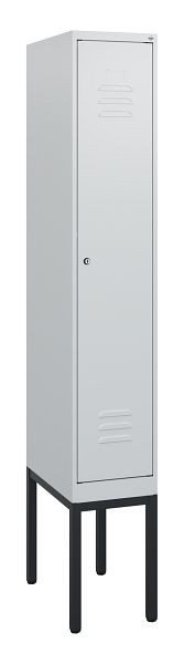 C+P Umkleidespind Classic PLUS, Gestell, 1950x300x500mm, 7035/7035, Zylinderschloss, 0800305-10 S10024