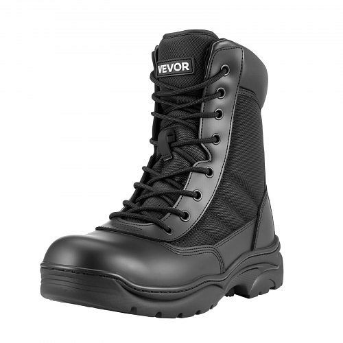VEVOR Arbeitsstiefel Herren 203 mm, Wander-/Motorradstiefel, atmungsaktiv, Reißverschluss, US-Größe 10, ZSZX8INCHHSM6QZLS001V0