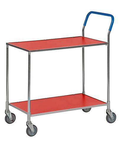 Kongamek Transportwagen KM, verzinkt, 2 Böden beschichtet rot, 150 Kg, 850x435 mm, 4 Lenkrollen PU, 255332