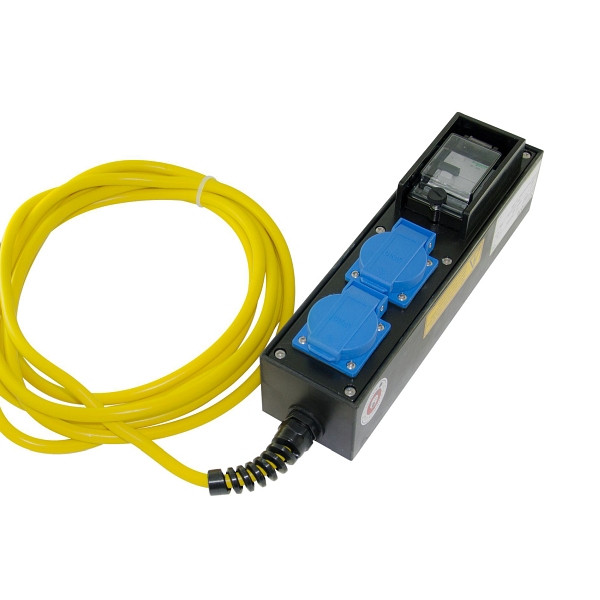 GIFAS Vollgummi-Verteiler Typ 1400, 3 m GIFAS PROFLEXX-07 Leitung 3 x 1,5 mm² mit Schutzkontaktstecker, 210502