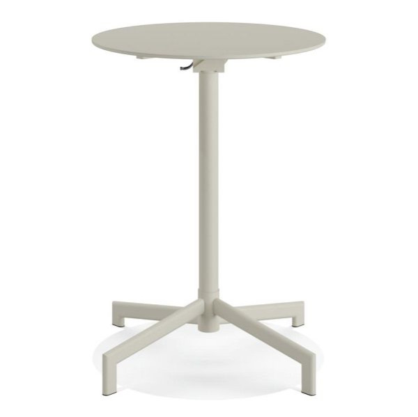 Deskin Bisto-/Cafeteria Tisch SCILLA DV, Gestell und Platte Stahl 2-fach pulverbeschichtet, sand, Platte abklappbar, 352745