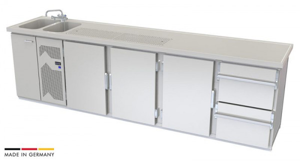hefa Theke Brillant 4V/2L-TTTZ, Abmaße: 950 x 3.000 x 650/700 mm, Brillant 4V/2L-TTTZ