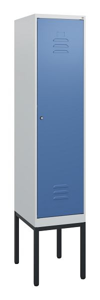 C+P Umkleidespind Classic PLUS, Gestell, 1950x400x500mm, 7035/5023, Zylinderschloss, 0800305-12 S10020
