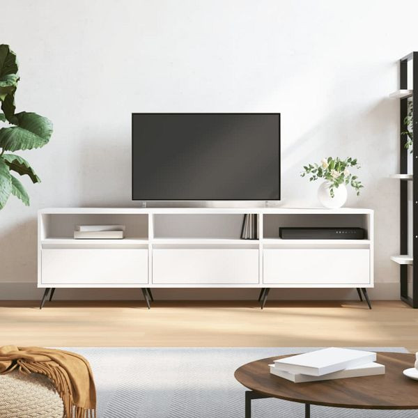 vidaXL TV-Schrank Weiß 150x30x44,5 cm Holzwerkstoff, 831252