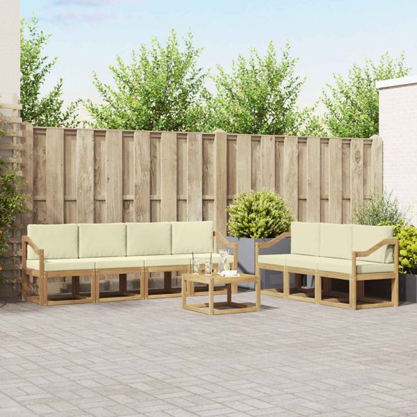 vidaXL Outdoor-Sofagarnitur 7-teilig, 3387364, 8721288778727