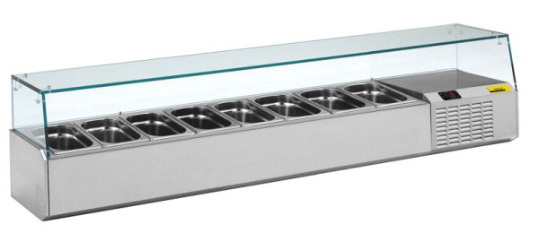 NordCap Pizzakühltisch-Aufsatz A 1795, für GN 1/4-150, steckerfertig, statische Kühlung, 46710307002-0-G-0