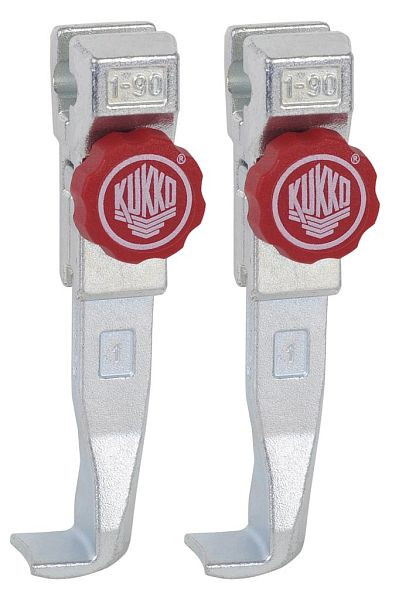 KUKKO 2 schnellverstellbare Abzughaken (Paar), Hakenlänge: 100 mm, 1-92-P